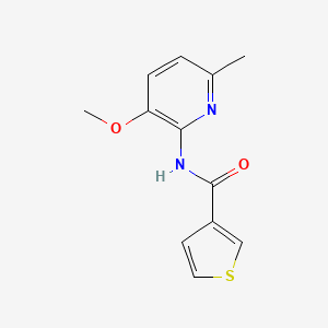 molecular formula C12H12N2O2S B7585400 N-(3-methoxy-6-methylpyridin-2-yl)thiophene-3-carboxamide 