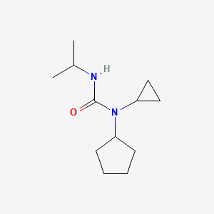 molecular formula C12H22N2O B7585412 1-Cyclopentyl-1-cyclopropyl-3-propan-2-ylurea 