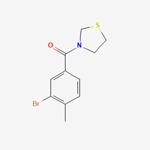 molecular formula C11H12BrNOS B7585419 (3-Bromo-4-methylphenyl)-(1,3-thiazolidin-3-yl)methanone 