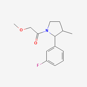 molecular formula C14H18FNO2 B7585440 1-[2-(3-Fluorophenyl)-3-methylpyrrolidin-1-yl]-2-methoxyethanone 