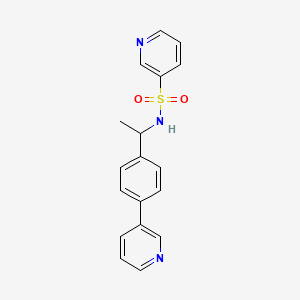 molecular formula C18H17N3O2S B7585467 N-[1-(4-pyridin-3-ylphenyl)ethyl]pyridine-3-sulfonamide 