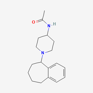 molecular formula C18H26N2O B7585470 N-[1-(6,7,8,9-tetrahydro-5H-benzo[7]annulen-5-yl)piperidin-4-yl]acetamide 