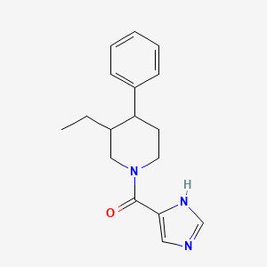 molecular formula C17H21N3O B7585506 (3-ethyl-4-phenylpiperidin-1-yl)-(1H-imidazol-5-yl)methanone 