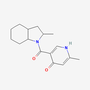 molecular formula C16H22N2O2 B7585521 2-methyl-5-(2-methyl-2,3,3a,4,5,6,7,7a-octahydroindole-1-carbonyl)-1H-pyridin-4-one 