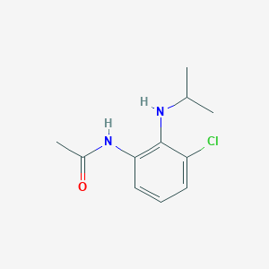 molecular formula C11H15ClN2O B7585527 N-[3-chloro-2-(propan-2-ylamino)phenyl]acetamide 