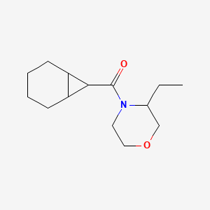 molecular formula C14H23NO2 B7585549 7-Bicyclo[4.1.0]heptanyl-(3-ethylmorpholin-4-yl)methanone 