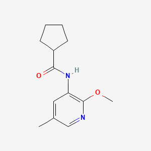 molecular formula C13H18N2O2 B7585557 N-(2-methoxy-5-methylpyridin-3-yl)cyclopentanecarboxamide 