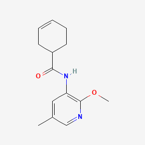 molecular formula C14H18N2O2 B7585563 N-(2-methoxy-5-methylpyridin-3-yl)cyclohex-3-ene-1-carboxamide 