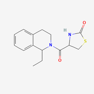 molecular formula C15H18N2O2S B7585585 4-(1-ethyl-3,4-dihydro-1H-isoquinoline-2-carbonyl)-1,3-thiazolidin-2-one 