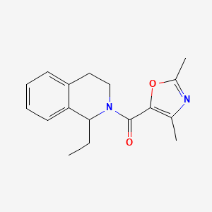 molecular formula C17H20N2O2 B7585587 (2,4-dimethyl-1,3-oxazol-5-yl)-(1-ethyl-3,4-dihydro-1H-isoquinolin-2-yl)methanone 