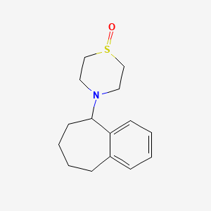 molecular formula C15H21NOS B7585619 4-(6,7,8,9-tetrahydro-5H-benzo[7]annulen-5-yl)-1,4-thiazinane 1-oxide 