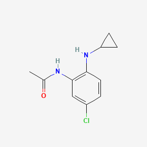 molecular formula C11H13ClN2O B7585649 N-[5-chloro-2-(cyclopropylamino)phenyl]acetamide 