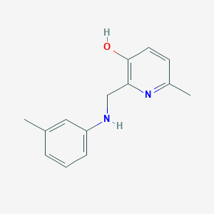molecular formula C14H16N2O B7585664 6-Methyl-2-[(3-methylanilino)methyl]pyridin-3-ol 