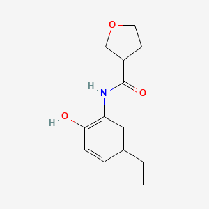 molecular formula C13H17NO3 B7585672 N-(5-ethyl-2-hydroxyphenyl)oxolane-3-carboxamide 