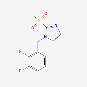 molecular formula C11H10F2N2O2S B7585718 1-[(2,3-Difluorophenyl)methyl]-2-methylsulfonylimidazole 