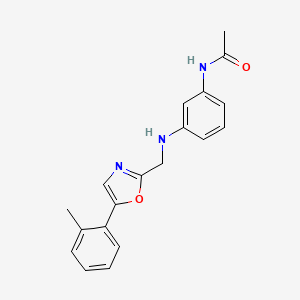 N-[3-[[5-(2-methylphenyl)-1,3-oxazol-2-yl]methylamino]phenyl]acetamide