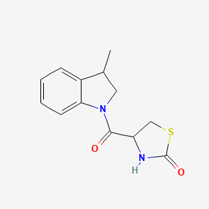 molecular formula C13H14N2O2S B7585756 4-(3-Methyl-2,3-dihydroindole-1-carbonyl)-1,3-thiazolidin-2-one 