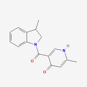 molecular formula C16H16N2O2 B7585773 2-methyl-5-(3-methyl-2,3-dihydroindole-1-carbonyl)-1H-pyridin-4-one 
