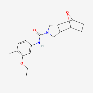 molecular formula C18H24N2O3 B7585784 N-(3-ethoxy-4-methylphenyl)-1,3,3a,4,5,6,7,7a-octahydro-4,7-epoxyisoindole-2-carboxamide 