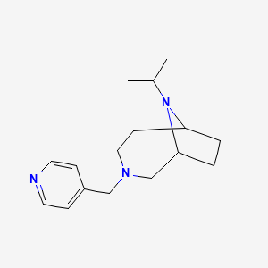 molecular formula C16H25N3 B7585800 9-Propan-2-yl-3-(pyridin-4-ylmethyl)-3,9-diazabicyclo[4.2.1]nonane 