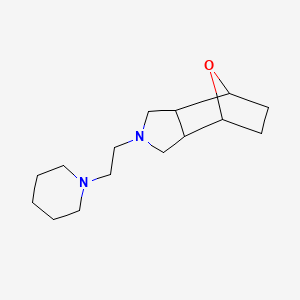 molecular formula C15H26N2O B7585840 2-(2-Piperidin-1-ylethyl)-1,3,3a,4,5,6,7,7a-octahydro-4,7-epoxyisoindole 