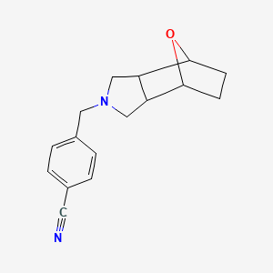 molecular formula C16H18N2O B7585848 4-(1,3,3a,4,5,6,7,7a-Octahydro-4,7-epoxyisoindol-2-ylmethyl)benzonitrile 