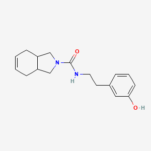 N-[2-(3-hydroxyphenyl)ethyl]-1,3,3a,4,7,7a-hexahydroisoindole-2-carboxamide