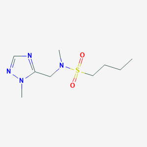 molecular formula C9H18N4O2S B7585855 N-methyl-N-[(2-methyl-1,2,4-triazol-3-yl)methyl]butane-1-sulfonamide 