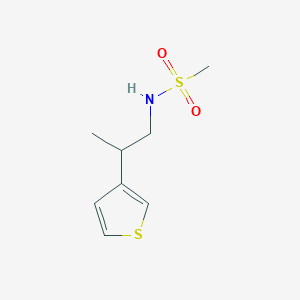 molecular formula C8H13NO2S2 B7585867 N-(2-thiophen-3-ylpropyl)methanesulfonamide 