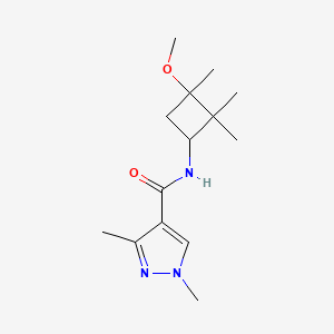 molecular formula C14H23N3O2 B7585868 N-(3-methoxy-2,2,3-trimethylcyclobutyl)-1,3-dimethylpyrazole-4-carboxamide 