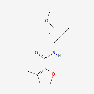 molecular formula C14H21NO3 B7585870 N-(3-methoxy-2,2,3-trimethylcyclobutyl)-3-methylfuran-2-carboxamide 