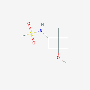 molecular formula C9H19NO3S B7585877 N-(3-methoxy-2,2,3-trimethylcyclobutyl)methanesulfonamide 