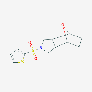 molecular formula C12H15NO3S2 B7585896 2-Thiophen-2-ylsulfonyl-1,3,3a,4,5,6,7,7a-octahydro-4,7-epoxyisoindole 