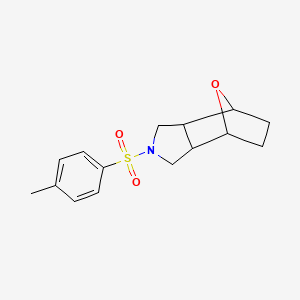 molecular formula C15H19NO3S B7585903 2-(4-Methylphenyl)sulfonyl-1,3,3a,4,5,6,7,7a-octahydro-4,7-epoxyisoindole 