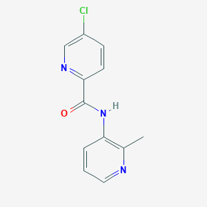 molecular formula C12H10ClN3O B7585918 5-chloro-N-(2-methylpyridin-3-yl)pyridine-2-carboxamide 