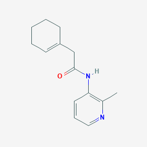 molecular formula C14H18N2O B7585926 2-(cyclohexen-1-yl)-N-(2-methylpyridin-3-yl)acetamide 