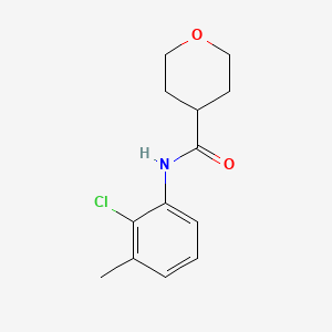 molecular formula C13H16ClNO2 B7585928 N-(2-chloro-3-methylphenyl)oxane-4-carboxamide 