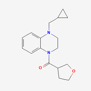 molecular formula C17H22N2O2 B7585968 [4-(Cyclopropylmethyl)-2,3-dihydroquinoxalin-1-yl]-(oxolan-3-yl)methanone 