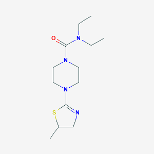 molecular formula C13H24N4OS B7585996 N,N-diethyl-4-(5-methyl-4,5-dihydro-1,3-thiazol-2-yl)piperazine-1-carboxamide 