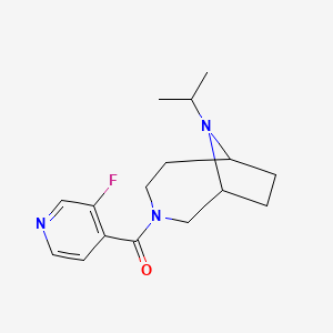 molecular formula C16H22FN3O B7586010 (3-Fluoropyridin-4-yl)-(9-propan-2-yl-3,9-diazabicyclo[4.2.1]nonan-3-yl)methanone 