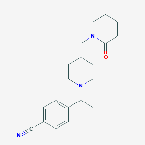 4-[1-[4-[(2-Oxopiperidin-1-yl)methyl]piperidin-1-yl]ethyl]benzonitrile