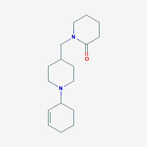 molecular formula C17H28N2O B7586044 1-[(1-Cyclohex-2-en-1-ylpiperidin-4-yl)methyl]piperidin-2-one 