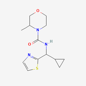 molecular formula C13H19N3O2S B7586064 N-[cyclopropyl(1,3-thiazol-2-yl)methyl]-3-methylmorpholine-4-carboxamide 