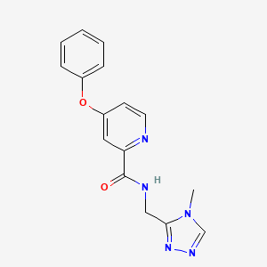 molecular formula C16H15N5O2 B7586068 N-[(4-methyl-1,2,4-triazol-3-yl)methyl]-4-phenoxypyridine-2-carboxamide 