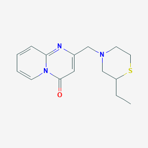 molecular formula C15H19N3OS B7586070 2-[(2-Ethylthiomorpholin-4-yl)methyl]pyrido[1,2-a]pyrimidin-4-one 