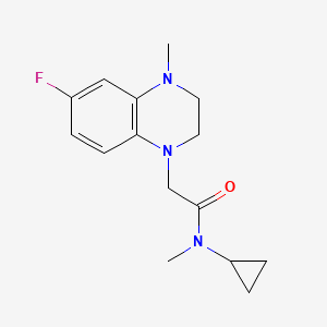 molecular formula C15H20FN3O B7586079 N-cyclopropyl-2-(6-fluoro-4-methyl-2,3-dihydroquinoxalin-1-yl)-N-methylacetamide 