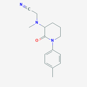 molecular formula C15H19N3O B7586087 2-[Methyl-[1-(4-methylphenyl)-2-oxopiperidin-3-yl]amino]acetonitrile 