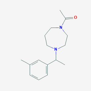 molecular formula C16H24N2O B7586124 1-[4-[1-(3-Methylphenyl)ethyl]-1,4-diazepan-1-yl]ethanone 
