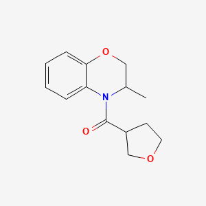 molecular formula C14H17NO3 B7586154 (3-Methyl-2,3-dihydro-1,4-benzoxazin-4-yl)-(oxolan-3-yl)methanone 