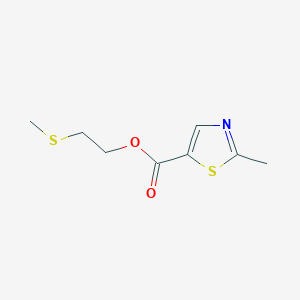 molecular formula C8H11NO2S2 B7586160 2-Methylsulfanylethyl 2-methyl-1,3-thiazole-5-carboxylate 